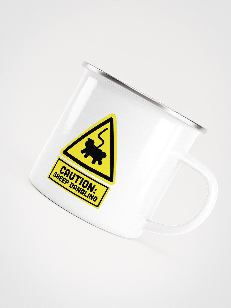 Caution Sheep Dangling | Enamel Mug product image (3)