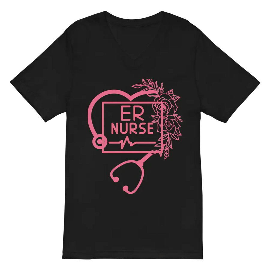 Heartfelt ER Nurse V-Neck Tee product image (3)