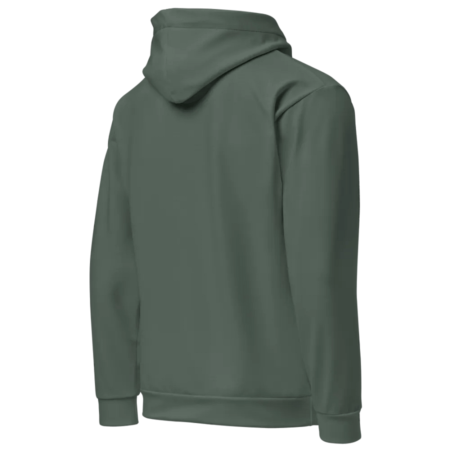 Plain Dark Sage Green Soft Summer Unisex Recycled Polyester Heavyweight Premium Hoodie by Treasure Pie product image (4)