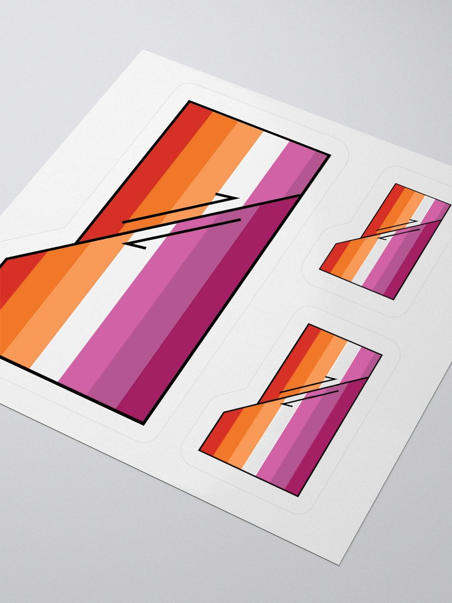 Faulted Pride Flags- Lesbian Sticker product image (3)