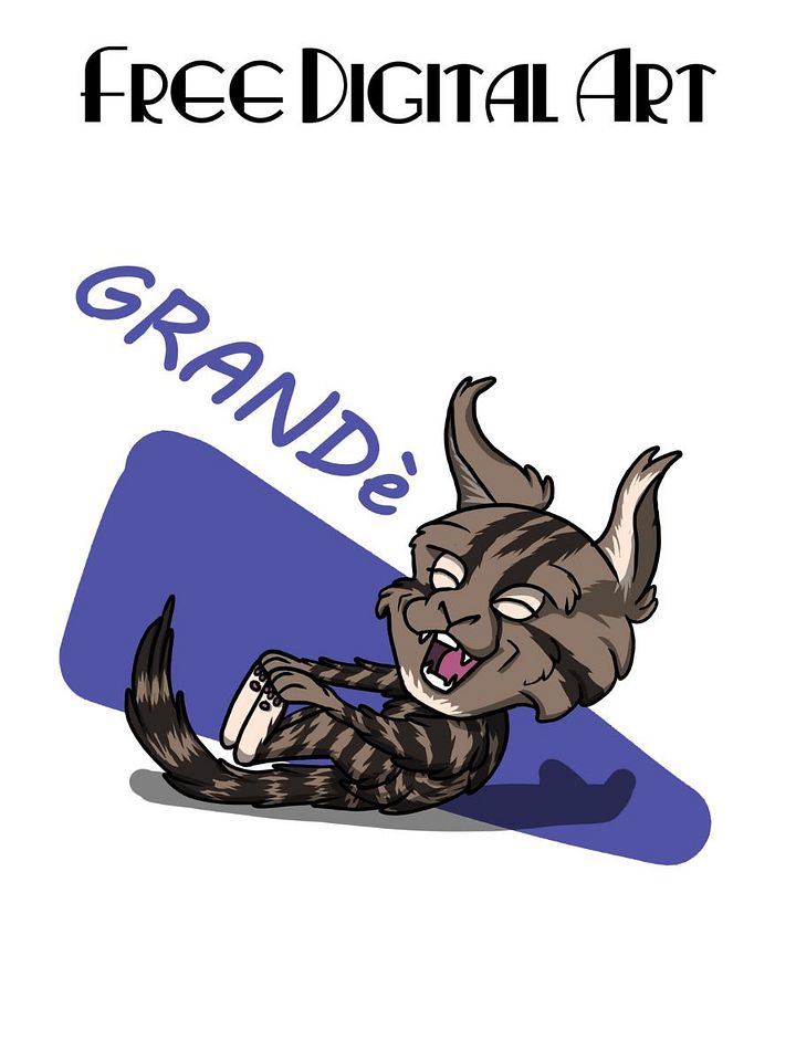 FREE Digital Art of Grande the Kitten - Cat Downloadable product image (1)
