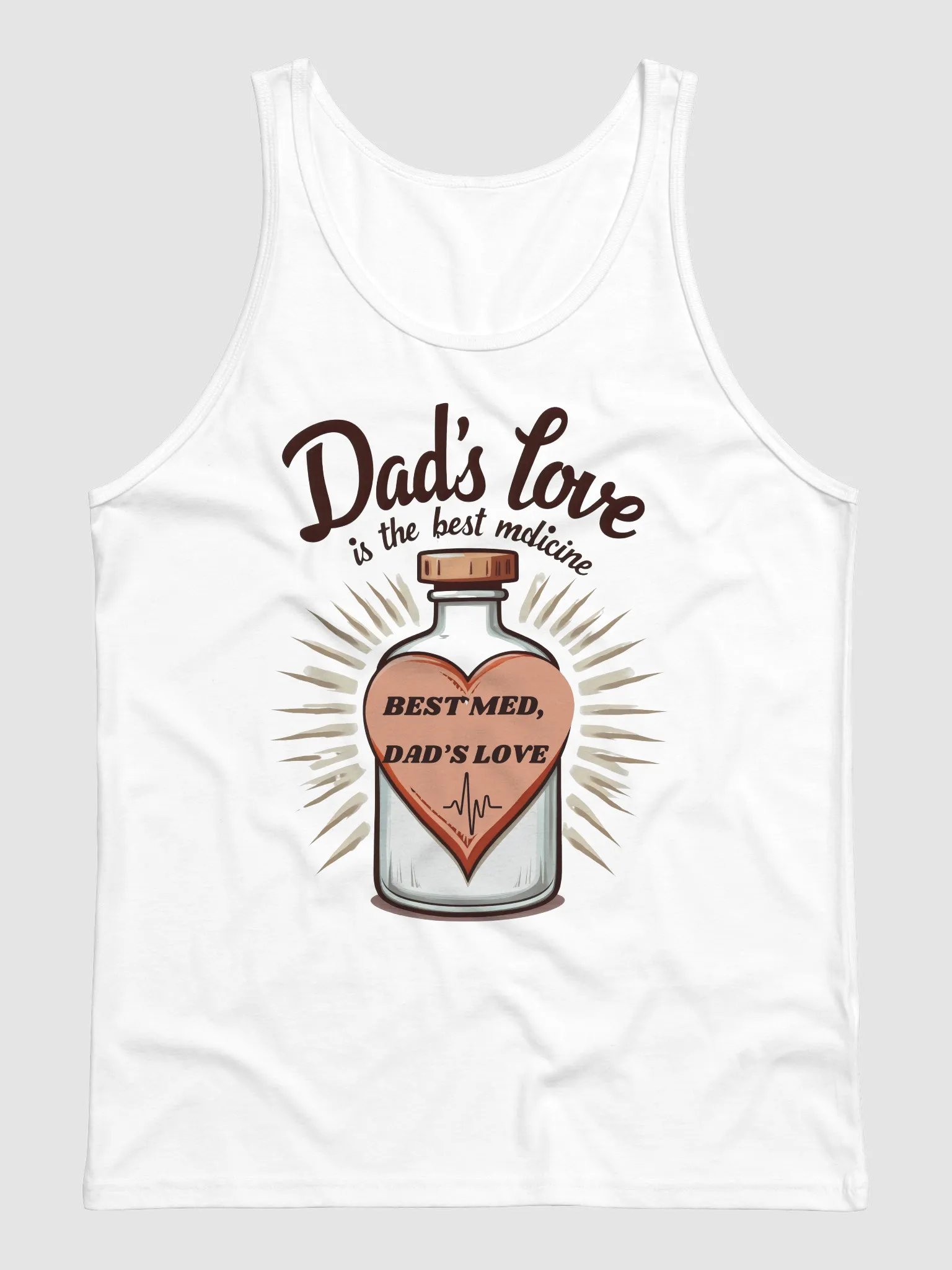 Dad's Love Heartbeat Tank product image (1)