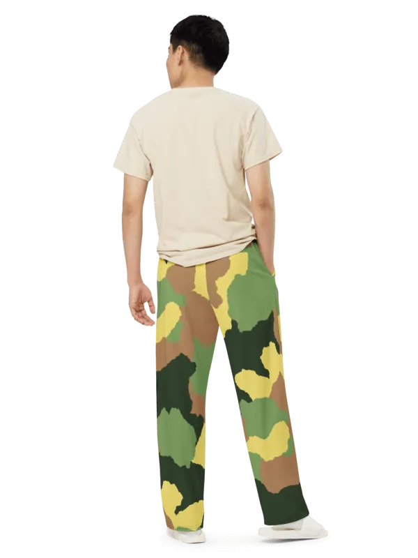 Camo All-Over Print Unisex Wide-Leg Pants product image (2)