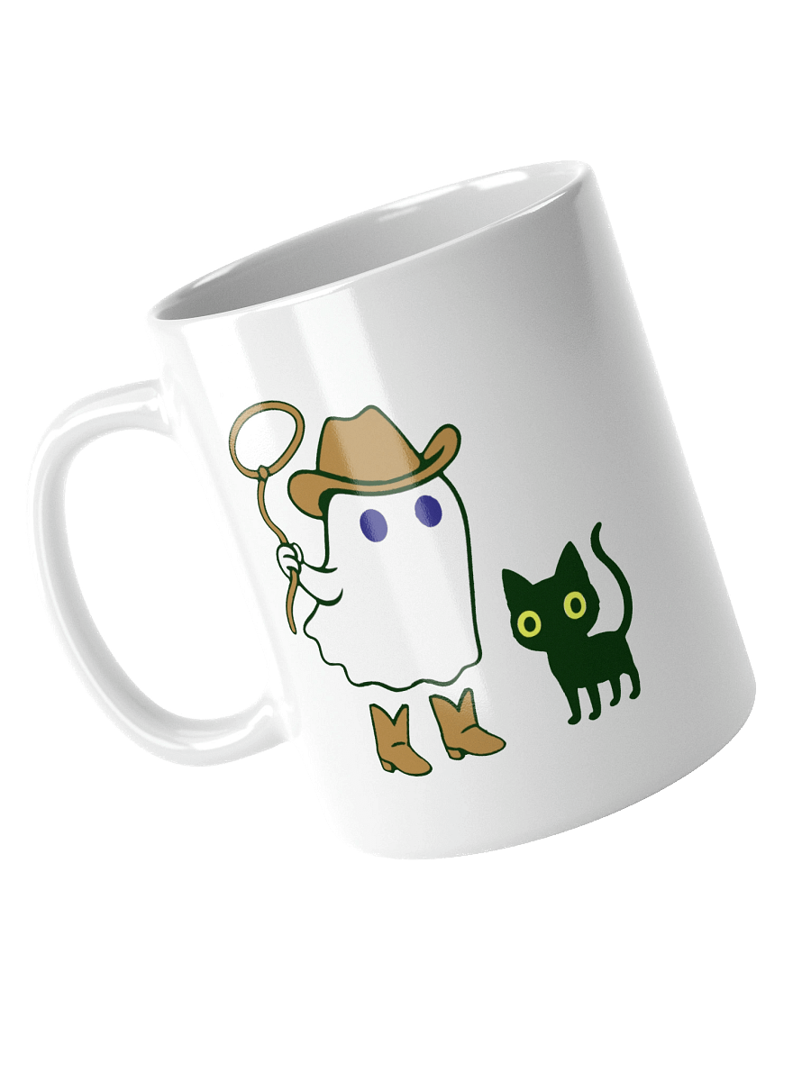 Ghostly Cowboy and Black Cat Mug product image (11)
