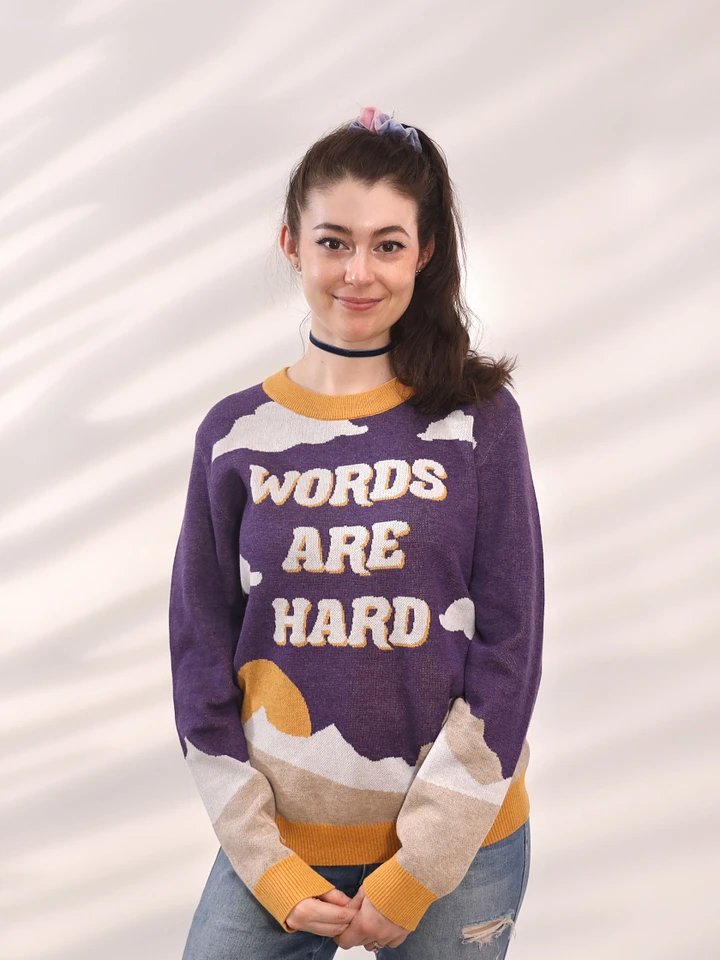Words Are Hard Landscape Sweater product image (1)