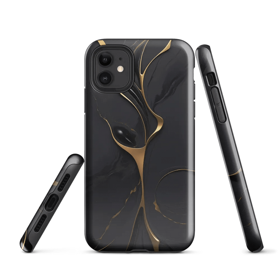 Tough Case for iPhone® – Golden Noir Elegance product image (1)