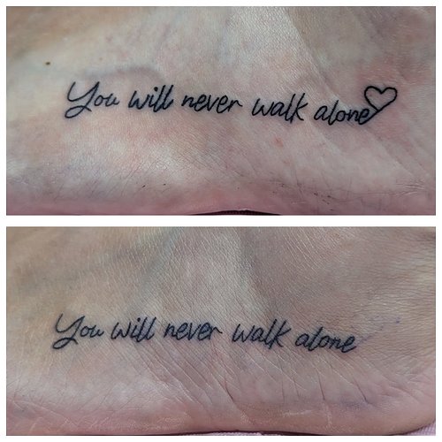 Matching sister tattoos from a little while back! 

- I got a little off track posting. 

#tattooapprentice #foottattoo #scri...