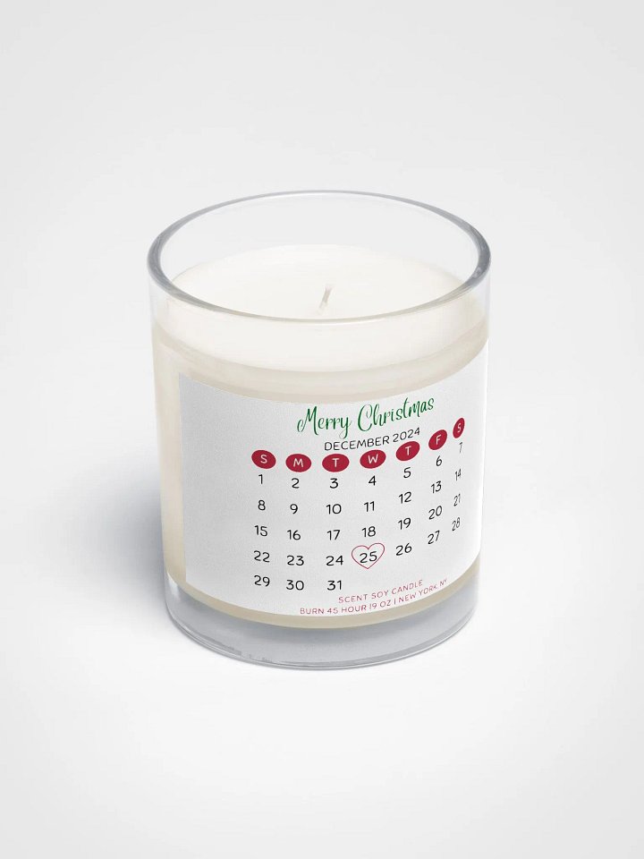 Merry Christmas Candle. Handcrafted Natural Soy Wax product image (2)