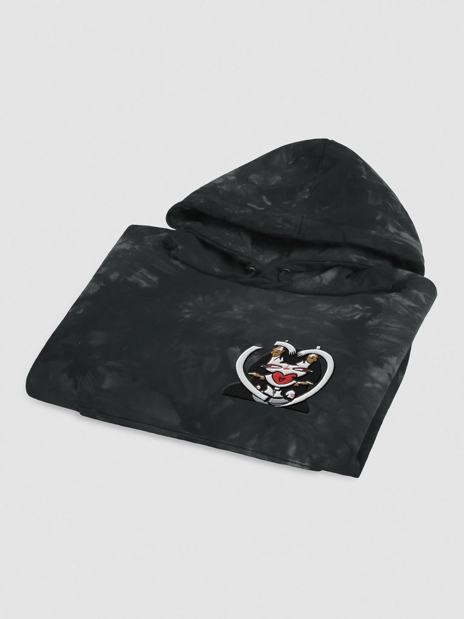 I heart you tie-dye hoodie product image (4)