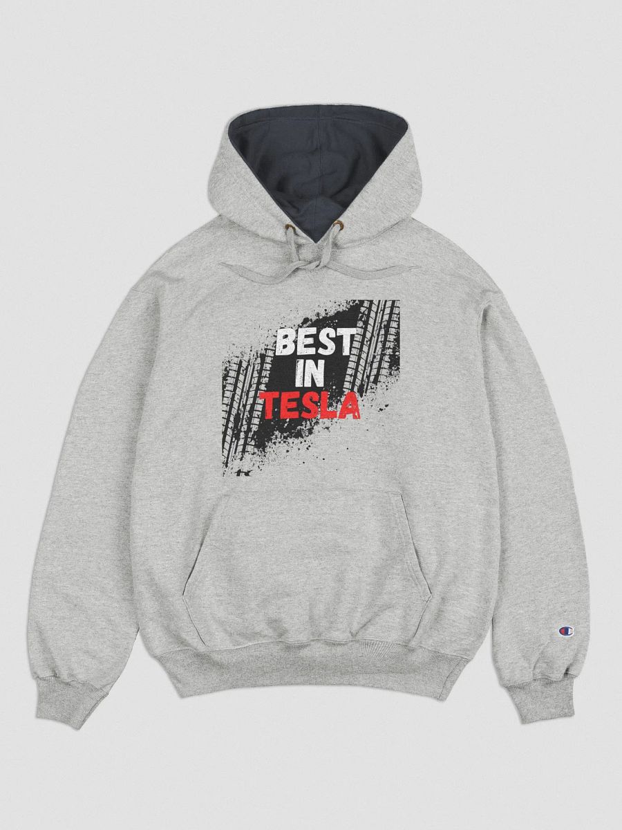 BestInTESLA with tire tracks Hoodie - Grey product image (1)