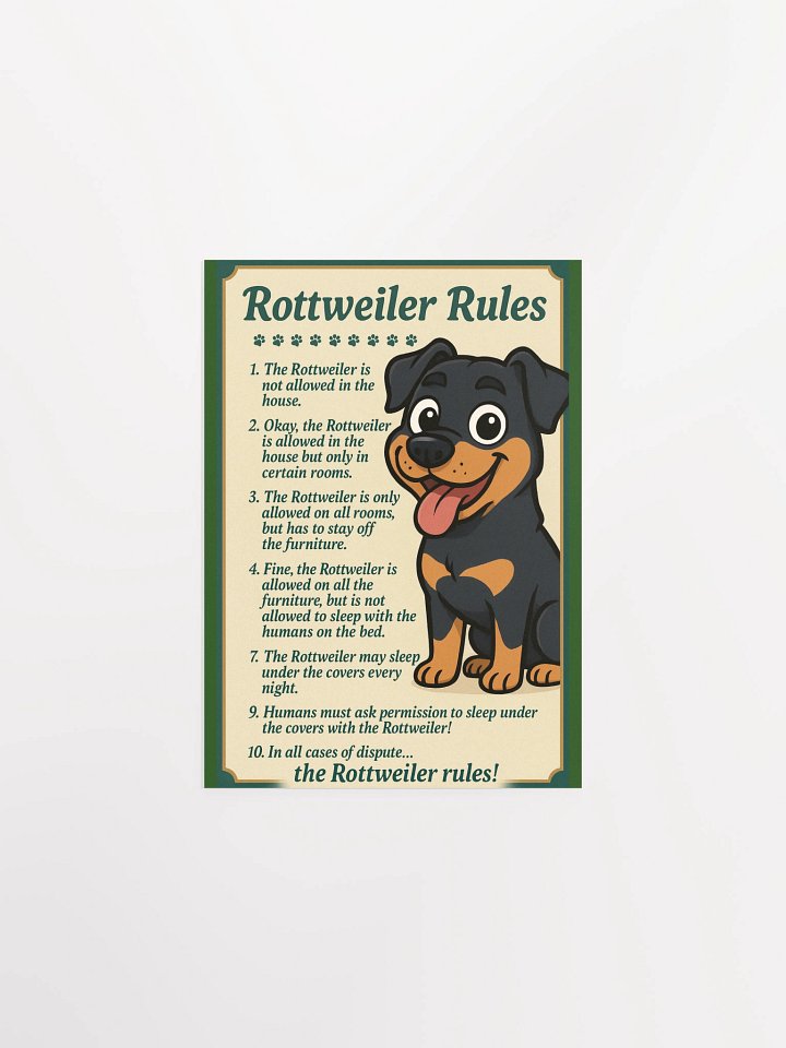 Rottweiler Rules Poster product image (1)