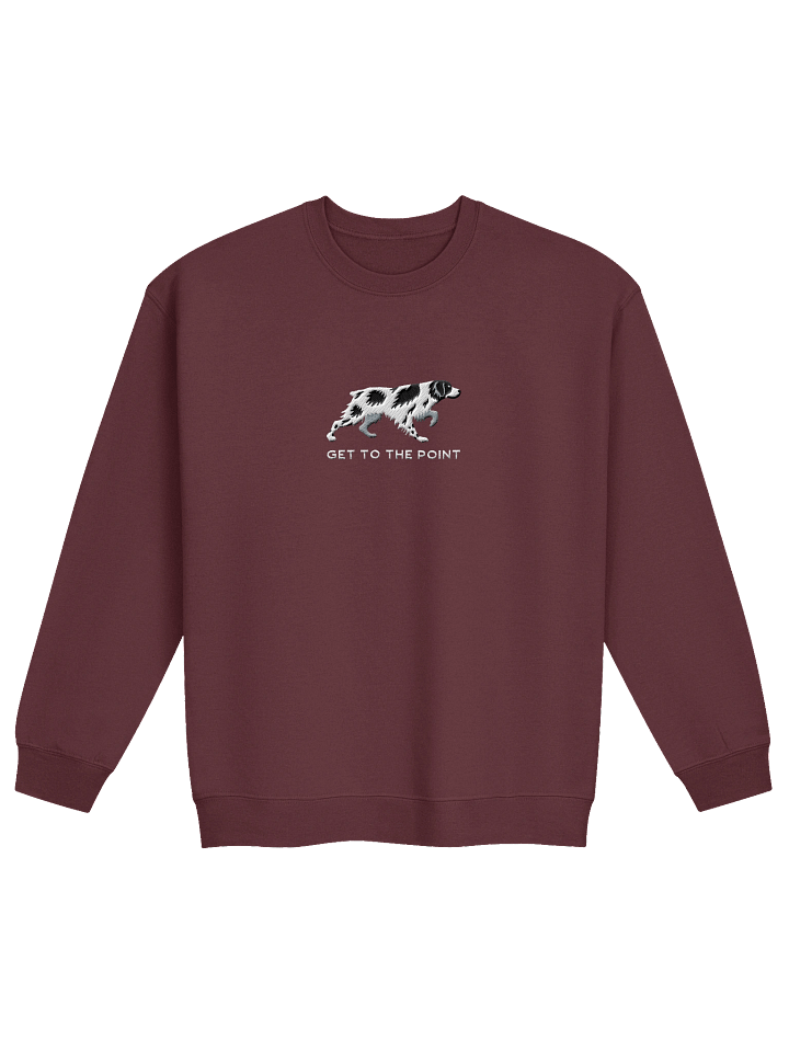 Get to the Point Sweatshirt (Embroidered) of a Brittany Spaniel(Black & White) product image (2)