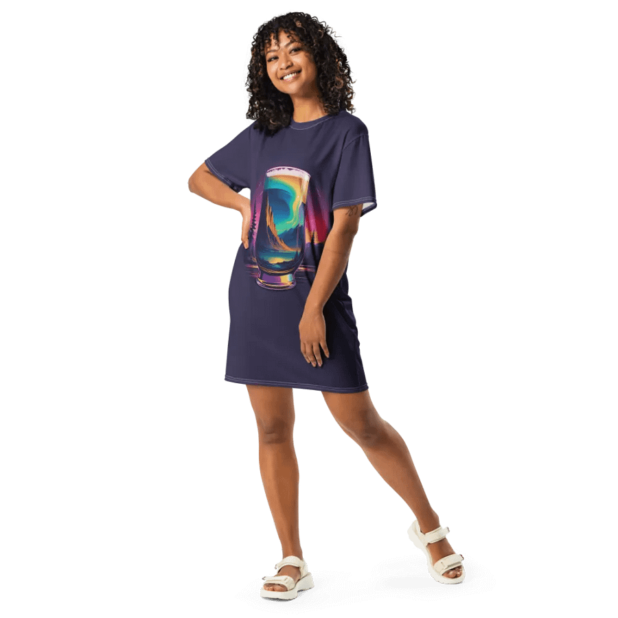 Beer Sunset All Over Print T-shirt Dress product image (4)