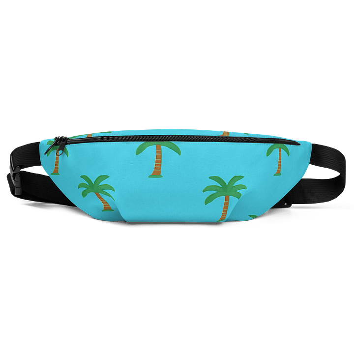 Tropical Palm Trees Blue Fanny Pack (Waist Bag) product image (1)