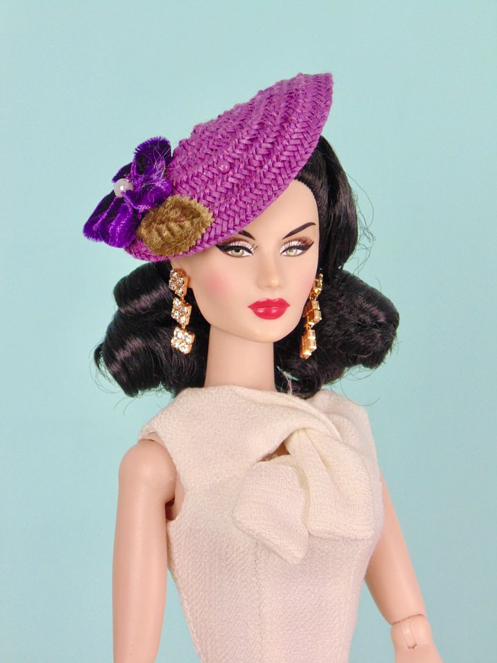 Aubergine hat for 12” fashion dolls product image (1)
