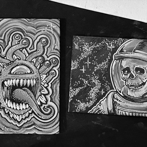 4”x6” paintings, swipe for more or sneak into -> secretdungeon.club