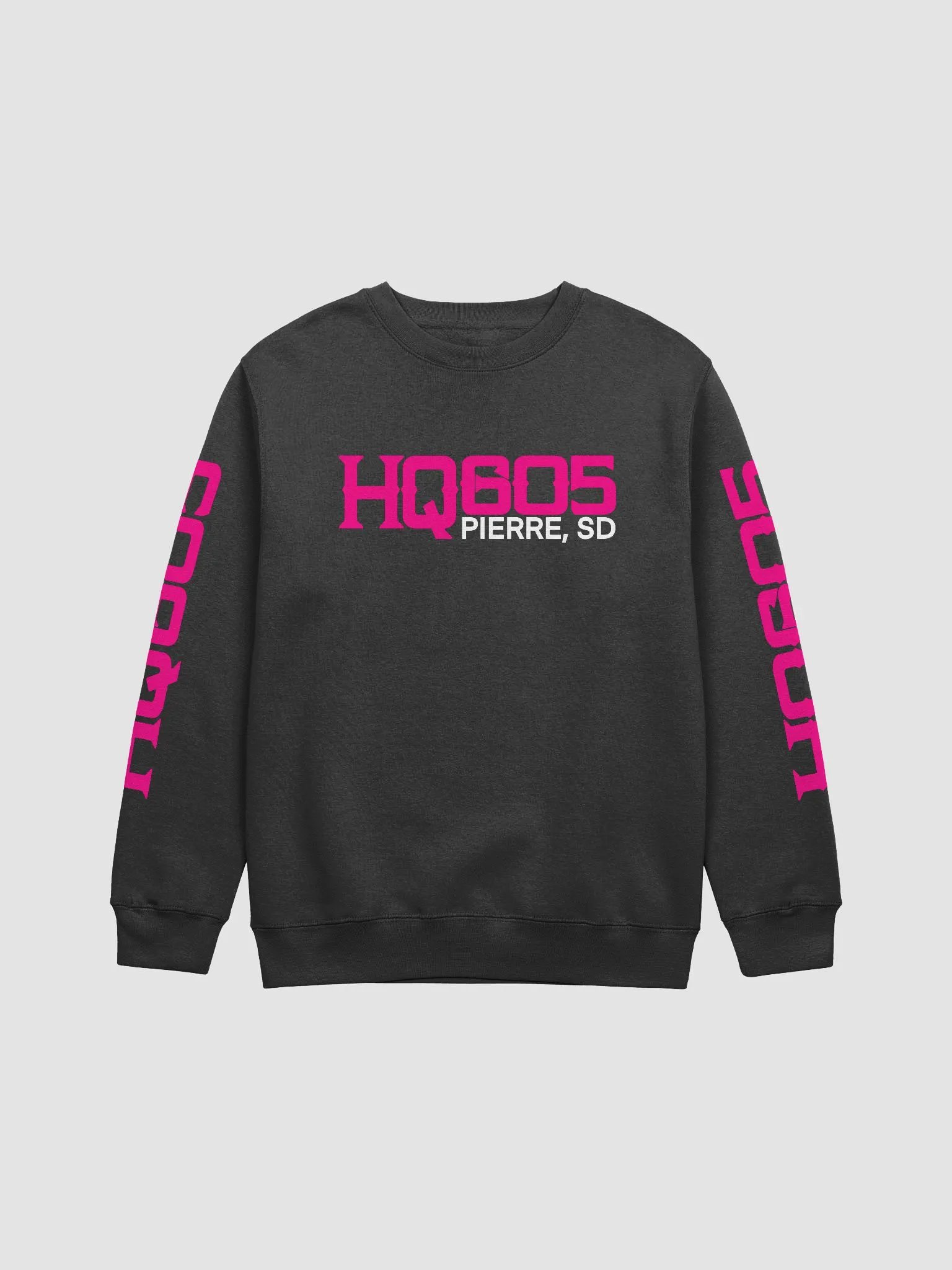 HQ605 Pink Logo w/Back, Sleeves Sweatshirt product image (1)