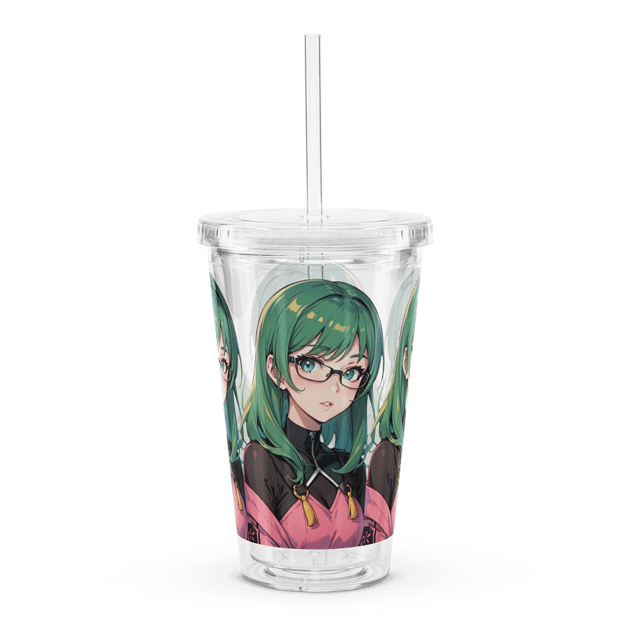 (Green WAIFU) K Clear Plastic Tumbler product image (3)