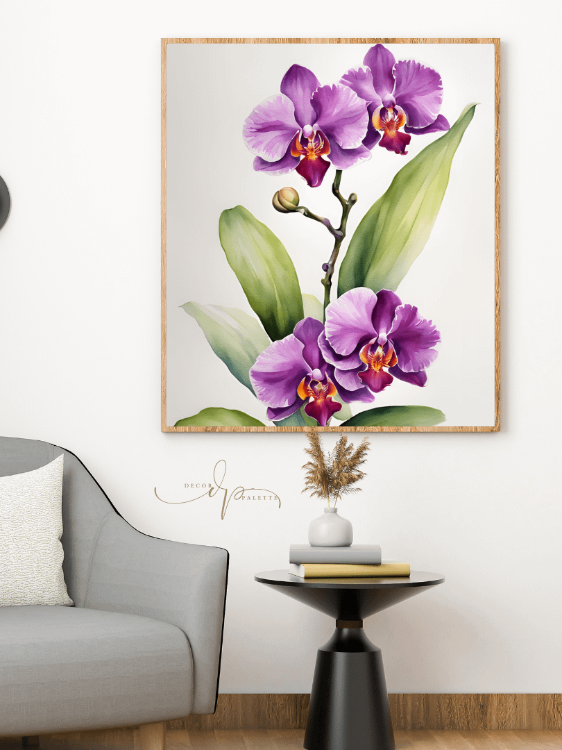 Watercolour Painting Printable Wall Art of ORCHID product image (4)