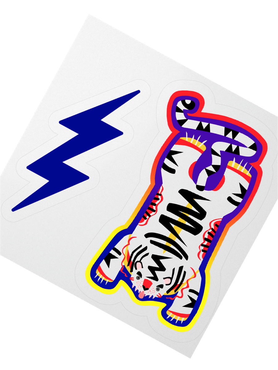 White Electric Tiger - Stickers product image (1)