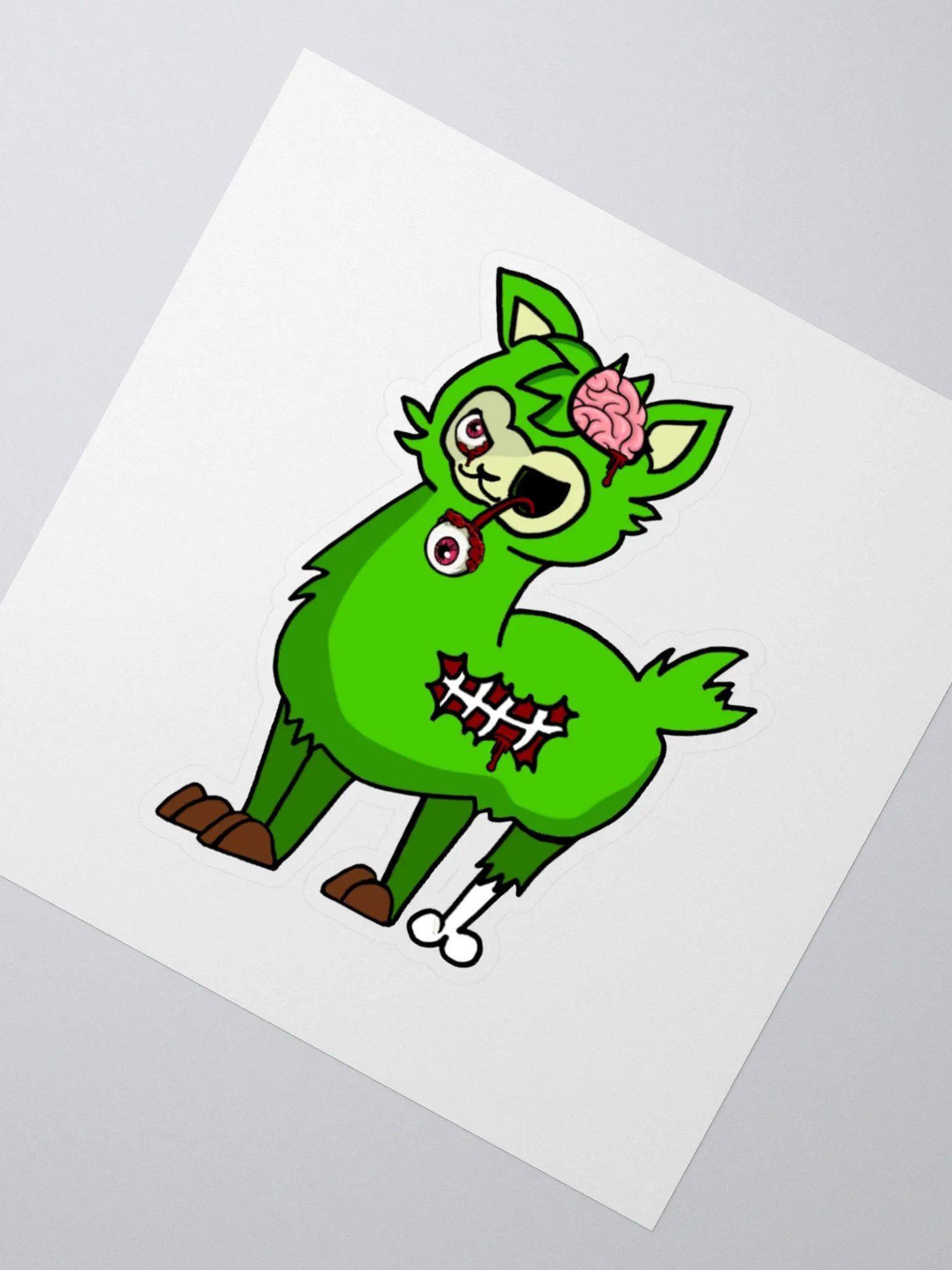 Zombie Alpaca Sticker product image (2)