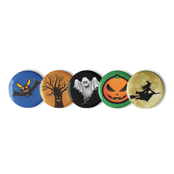 Halloween Pin Button Set (5-Piece) (2024) product image (2)