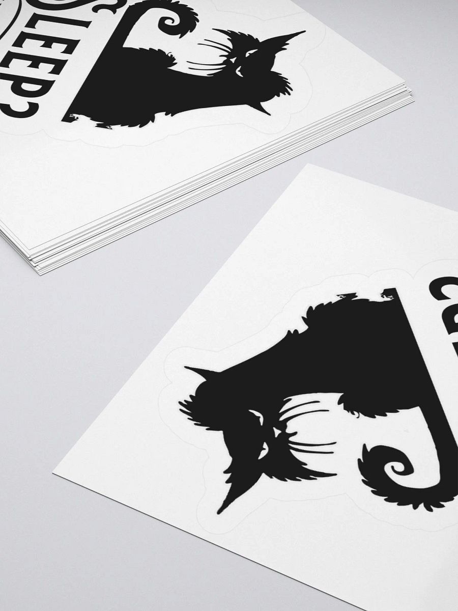 Sleepless Grind: Hustler Cat Kiss Cut Sticker product image (12)
