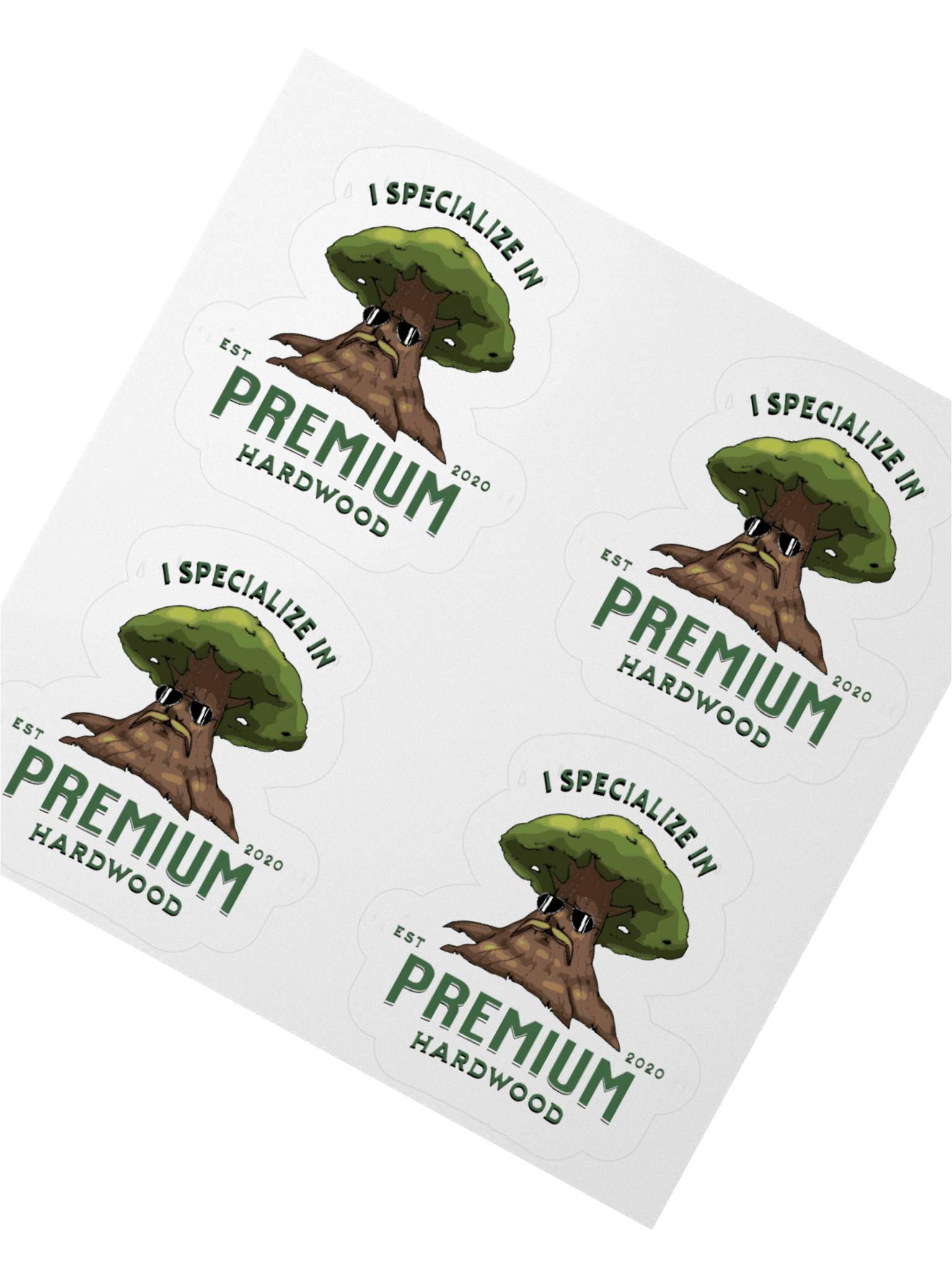 Premium Hardwood Kiss Cut Stickers (Set of 4) product image (5)