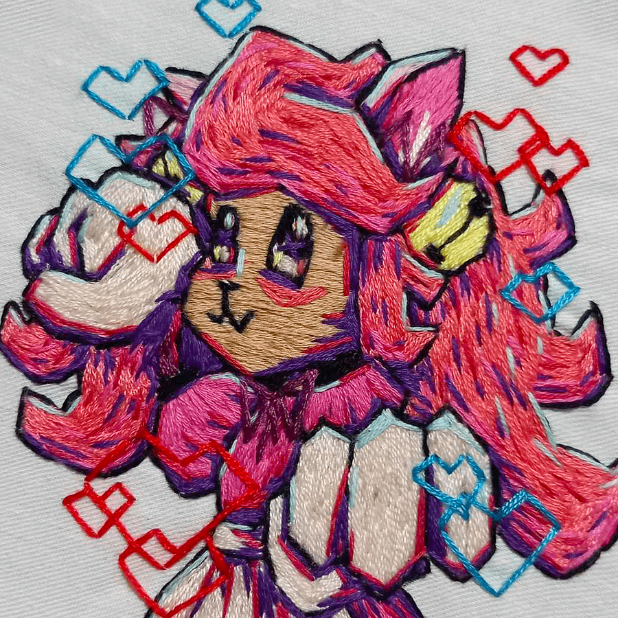 Mad Mew Mew from Undertale Embroidery Print product image (1)