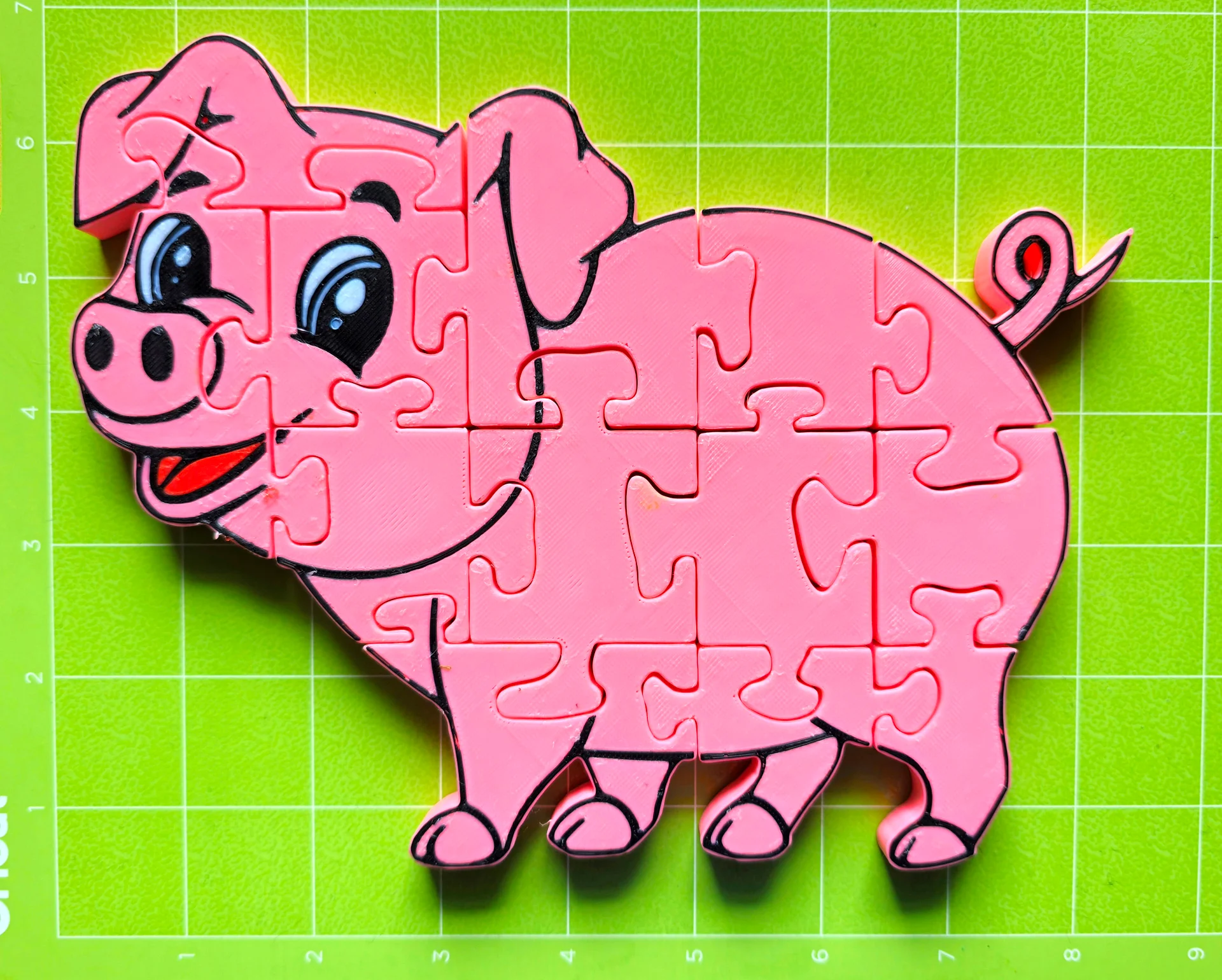 Pig 3D Printed Jigsaw Puzzle – A Barnyard Friend for Playtime! product image (4)