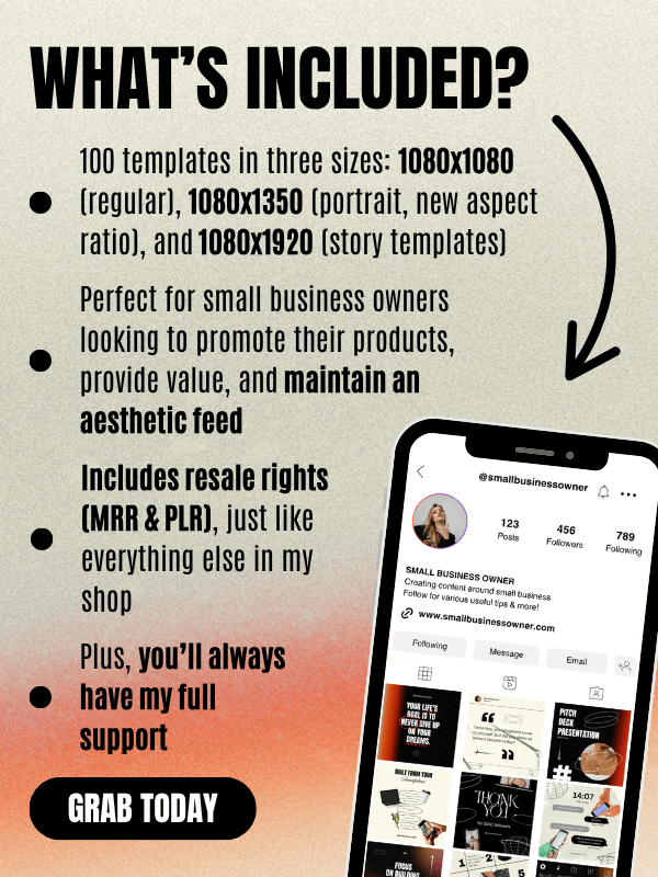 MRR/PLR Instagram Templates for Coaching product image (6)