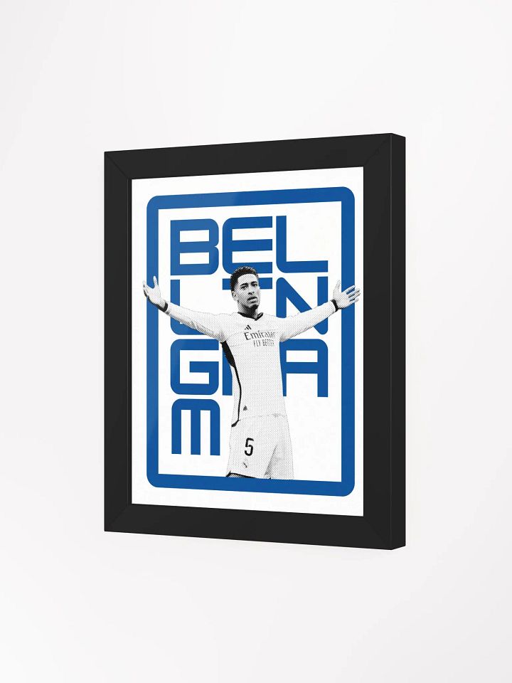 Jude Bellingham BW Real Madrid Name Art Framed Print product image (1)