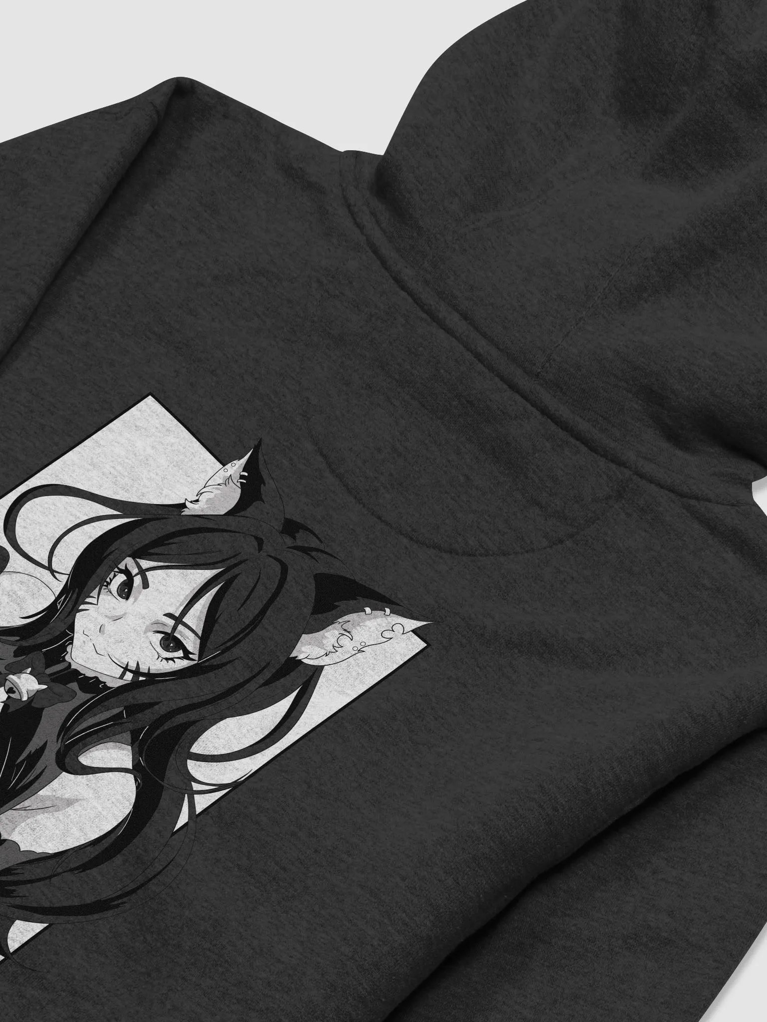 Eiko Waifu Hoodie- Black w/ white background product image (4)