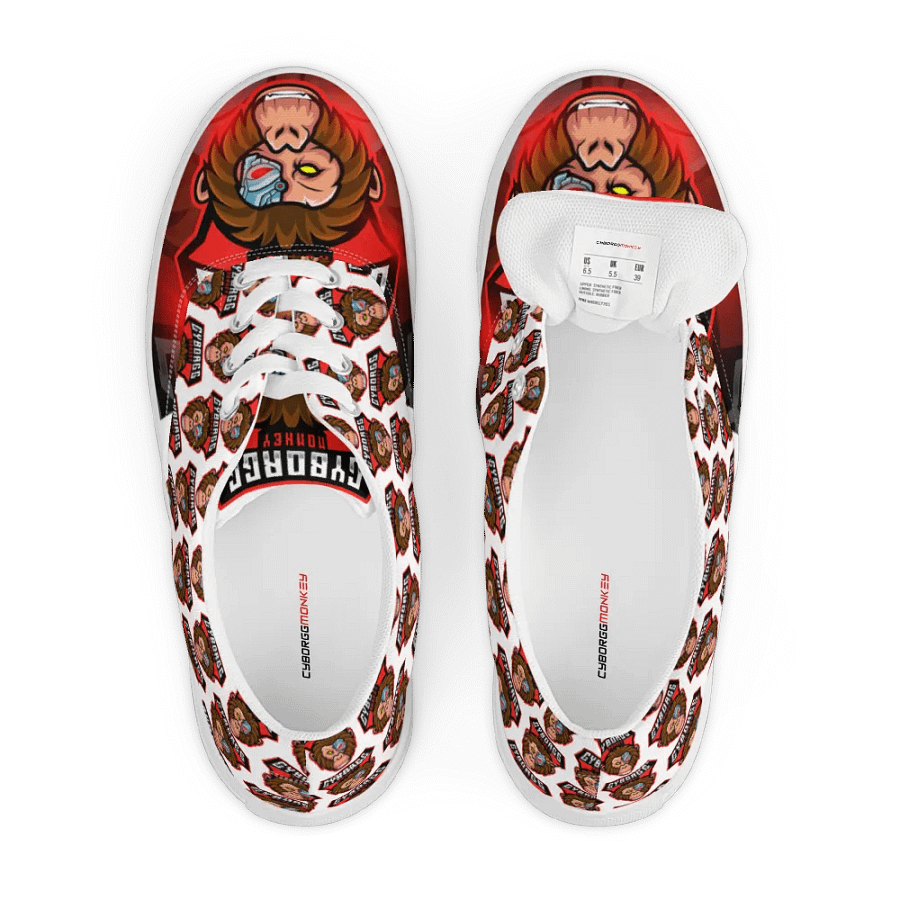 CyborggMonkey Red Pattern Men's Shoes product image (7)