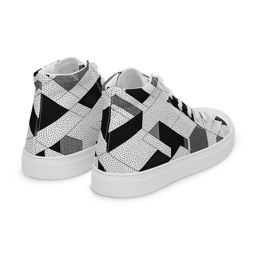 Escher Illusion Women's High Top Canvas Shoes product image (7)
