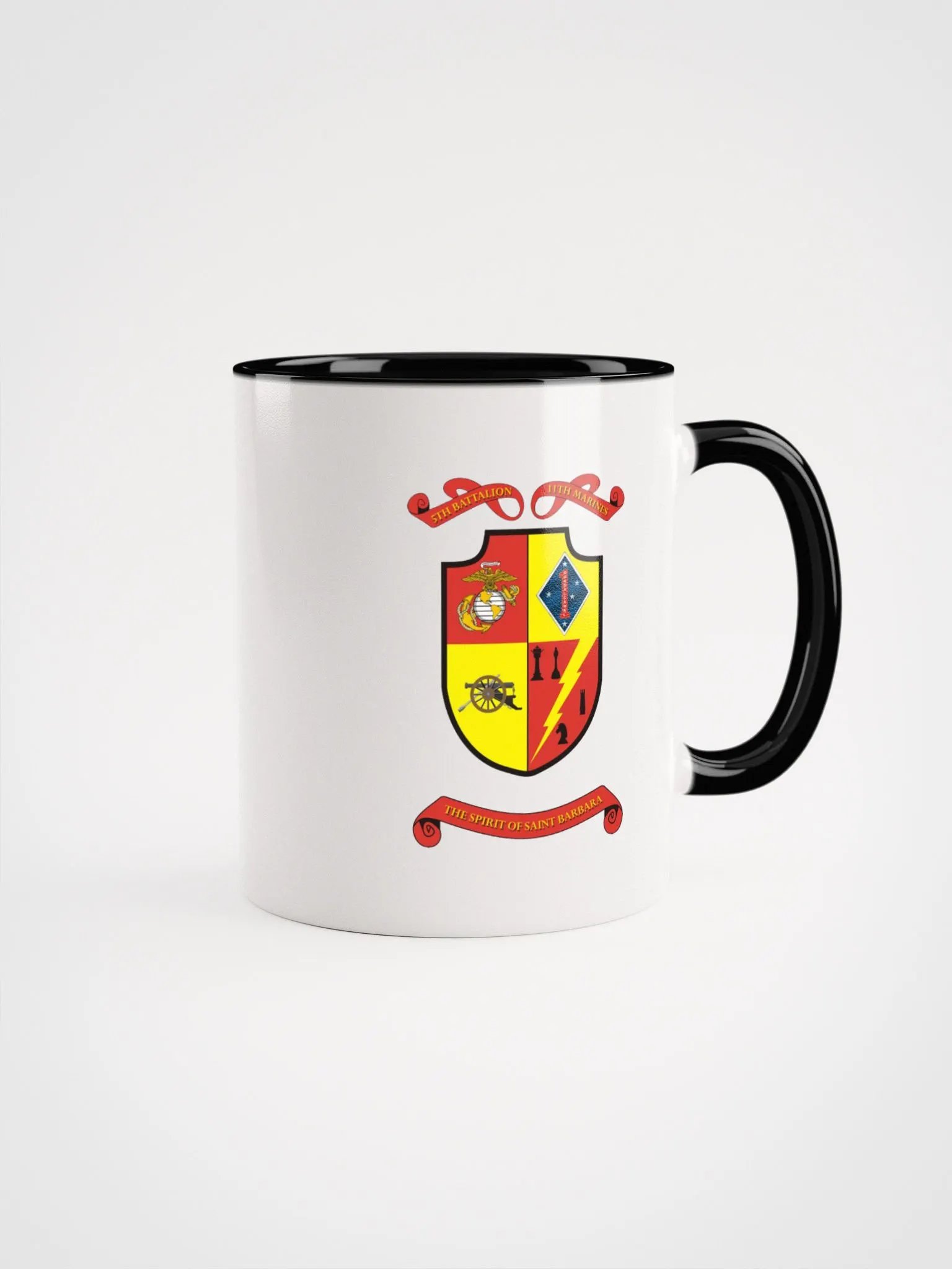 5th Battalion 11th Marines: Coffee Cup White Exterior/Black Interior product image (1)