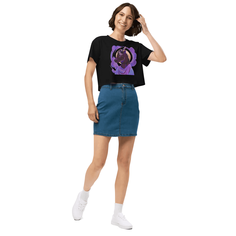 LIMITED - Women's Crop-Top Axe Horse T-Shirt product image (5)