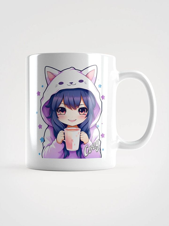 Cozy Kawaii Anime Girl - Coffee or Soup Mug - 11 oz - 15 oz - 20 oz - v1 product image (1)