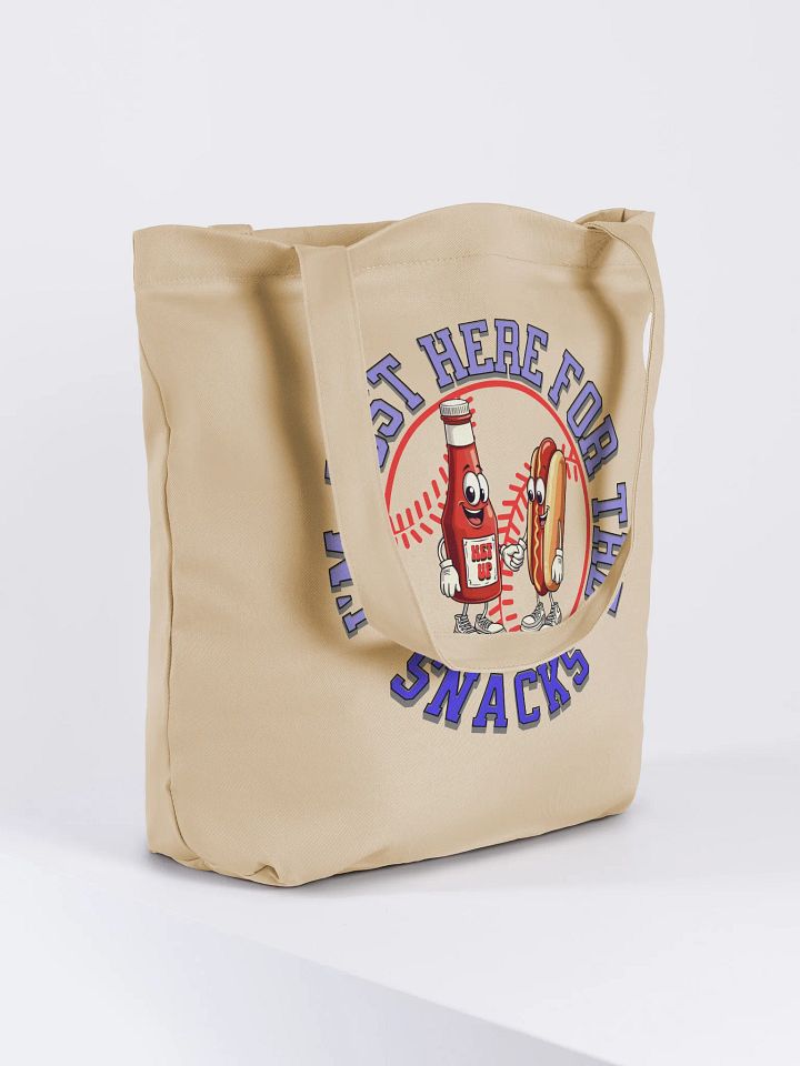 Im Just Here For The Snacks Baseball Lovers Eco-Friendly Tote Bag product image (4)