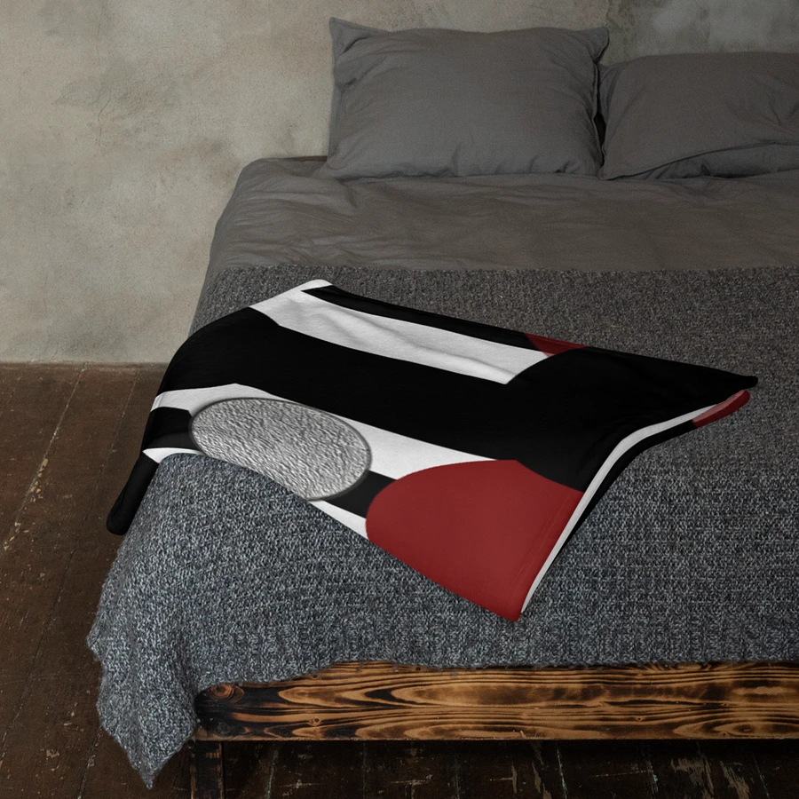 Black White Stripes Red Dots Throw Blanket product image (23)