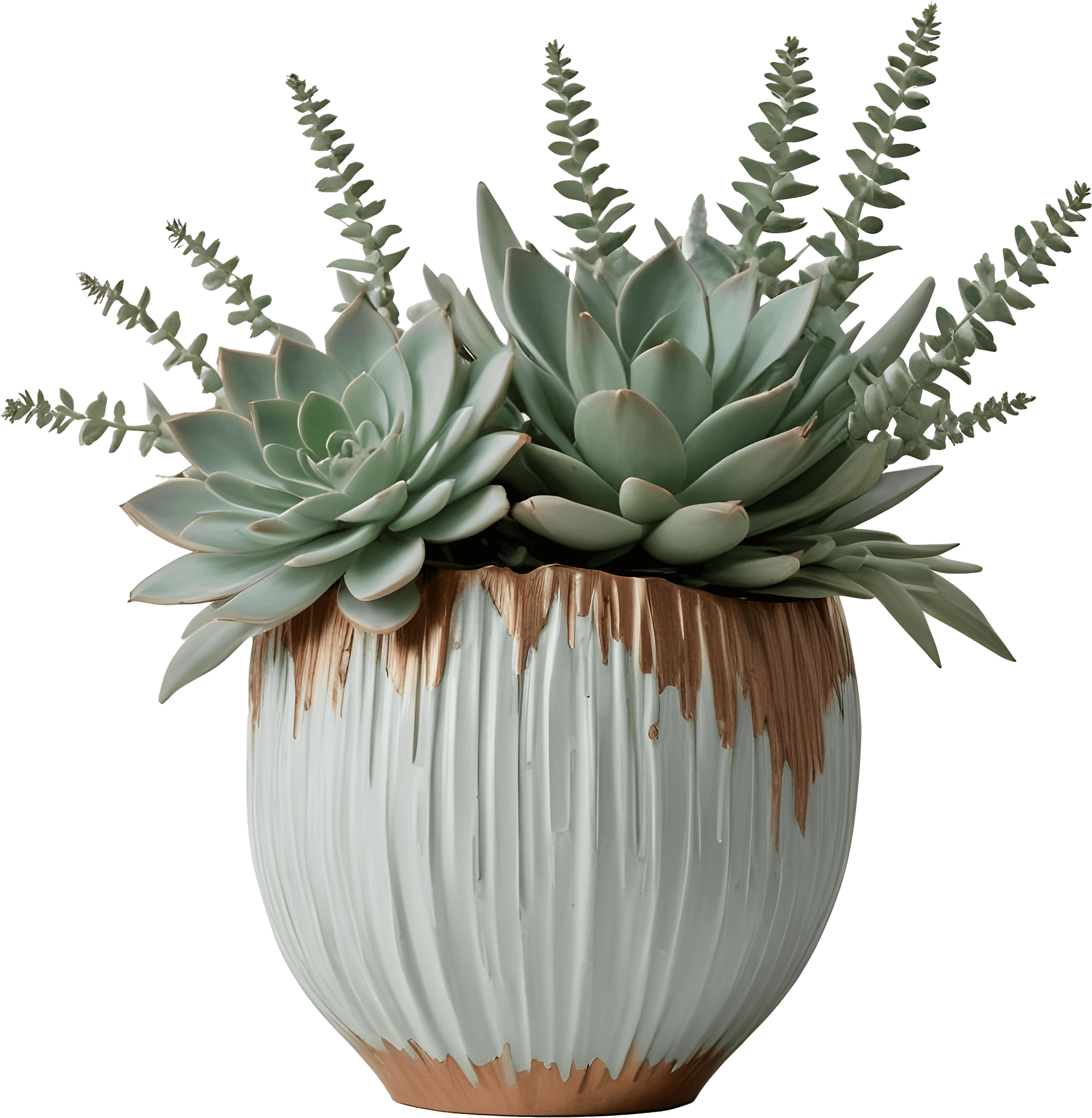 Gatsby Grace – Art Deco Succulent Vase PNG product image (1)