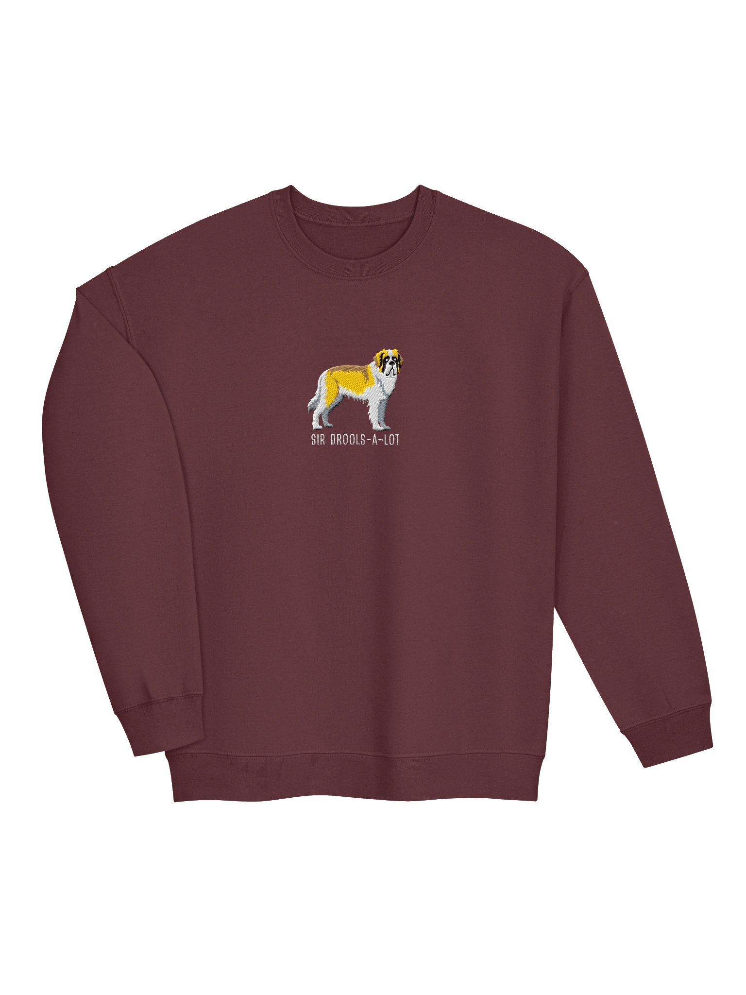 Sir Drools-A-Lot Sweatshirt (Embroidered) of a Saint Bernard(Lemon & White) product image (7)