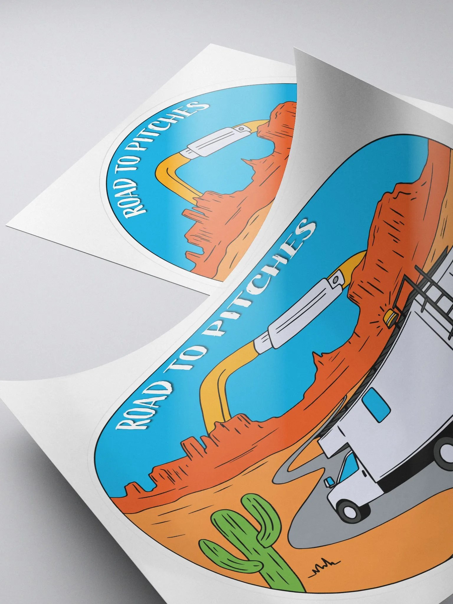 Road to Pitches desert sticker product image (4)