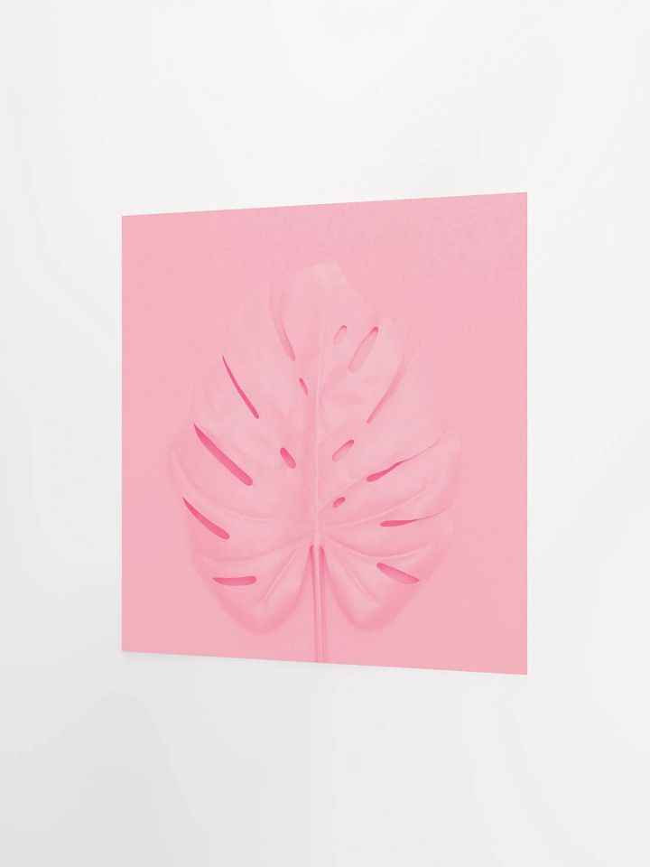 Pink Monstera Leaf Botanical Pop Art Print product image (6)