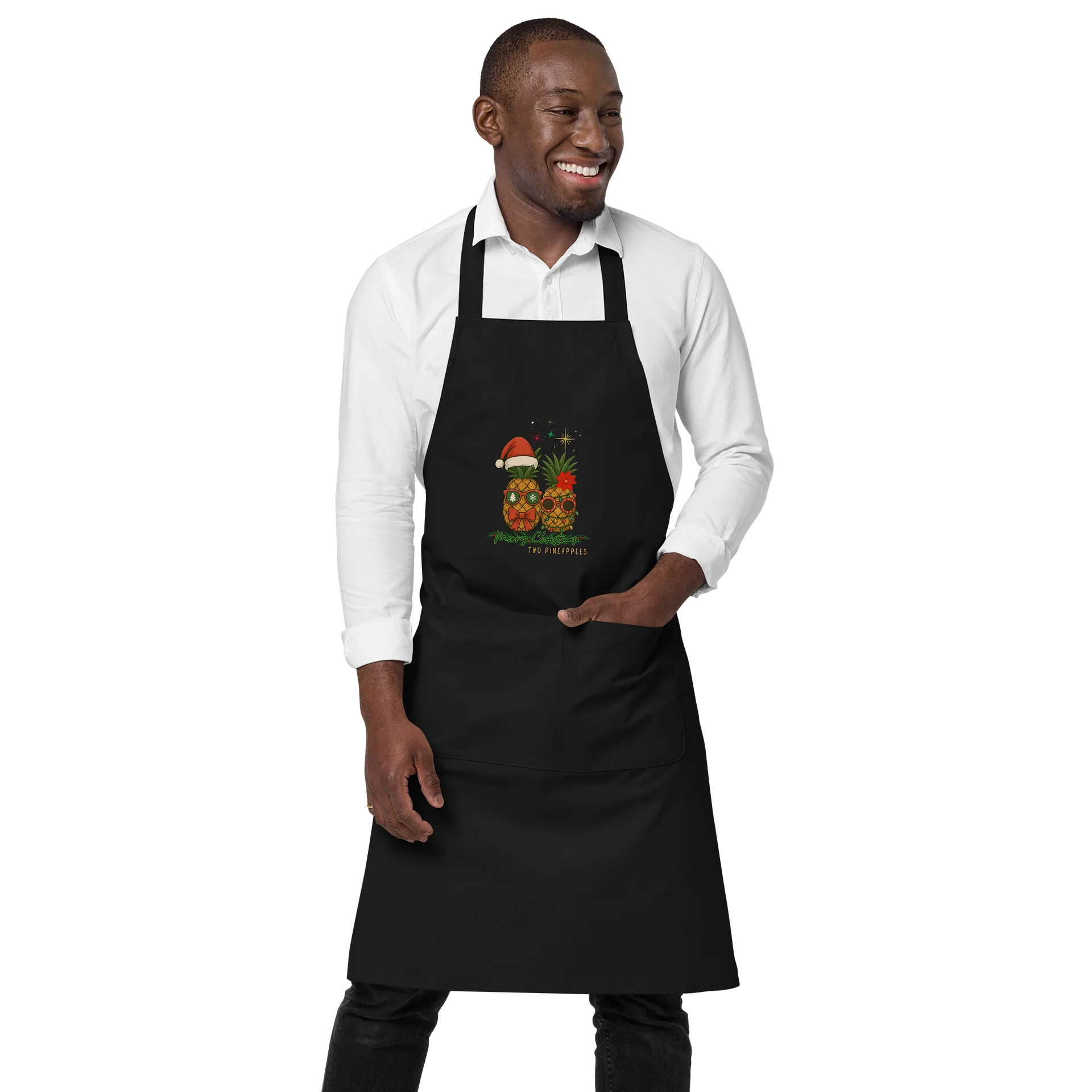 Festive Pineapple Christmas Apron product image (2)