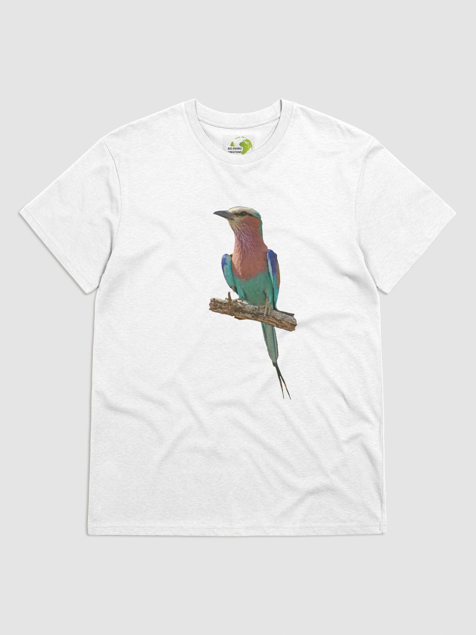 Lilac Breasted Roller Organic Cotton T-Shirt -plain product image (4)