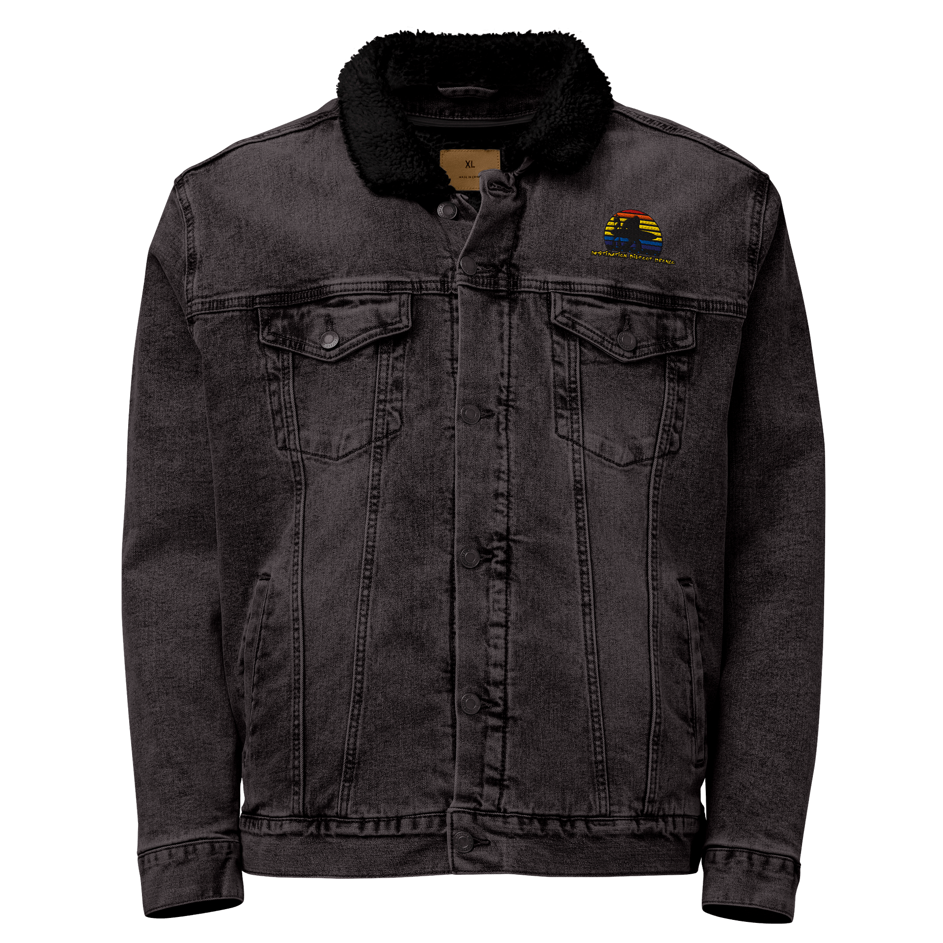 Destination Bigfoot Bronco Classic Logo Sherpa Denim Jacket (Multiple Colors Available) product image (1)