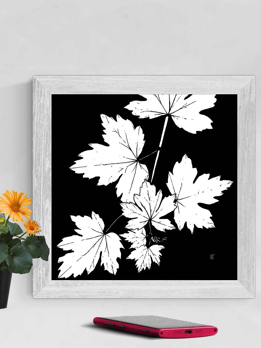 Leafy Silhouette Canvas Print - Grape Leaves Dark product image (3)