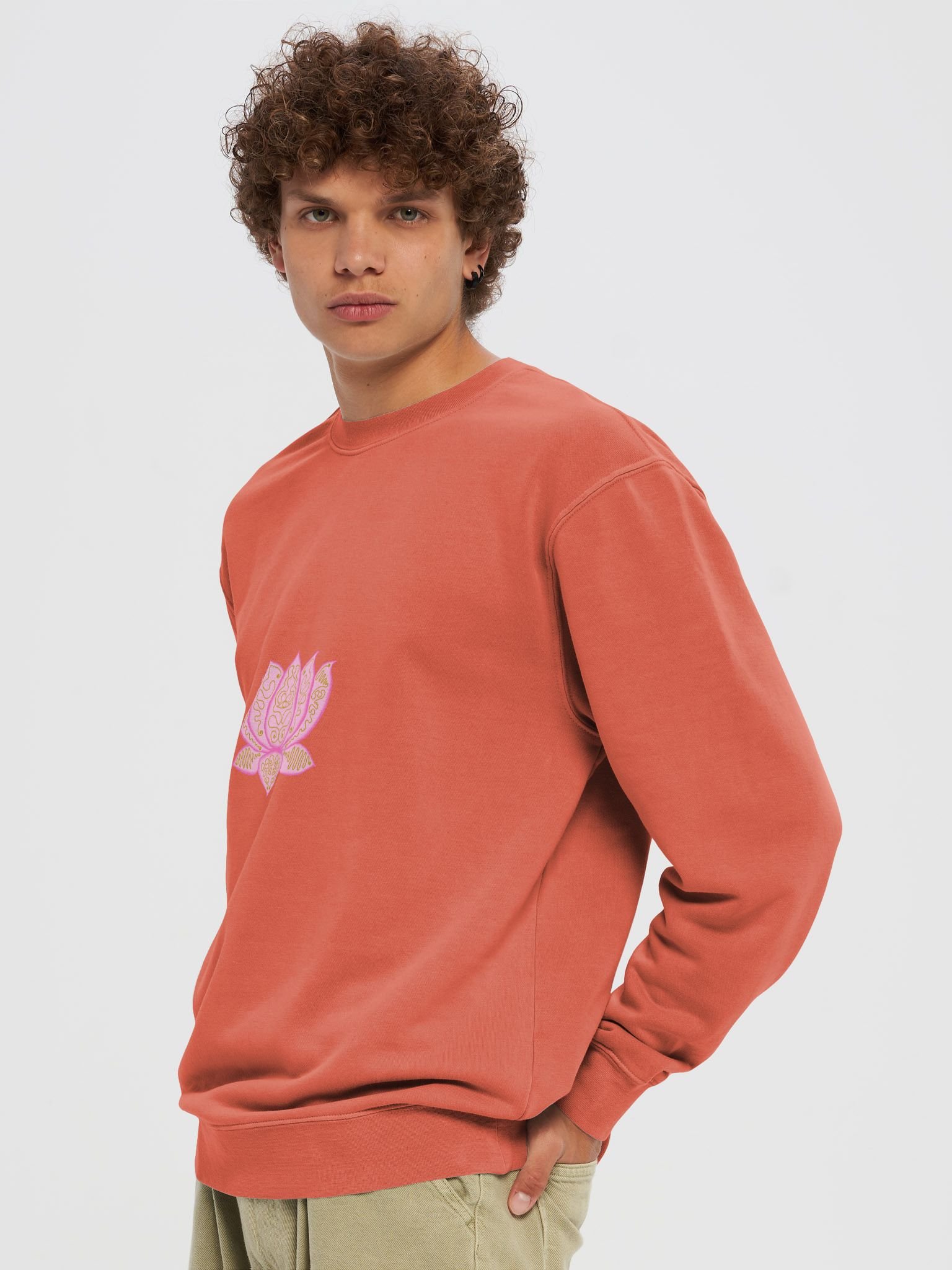 Golden Lotus Unisex Pigment Dyed Sweatshirt product image (5)