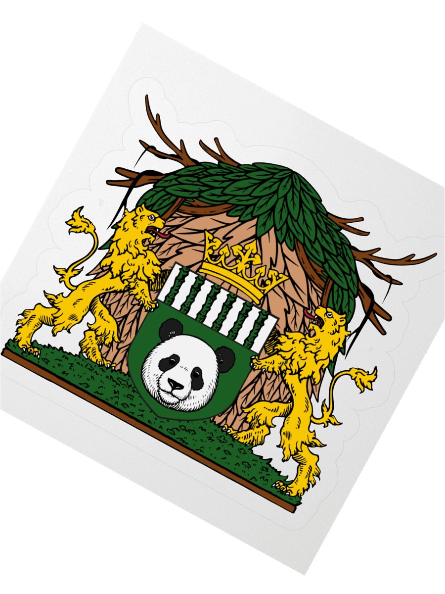 Forest Kingdom Panda Coat of Arms – Kiss Cut Sticker product image (4)